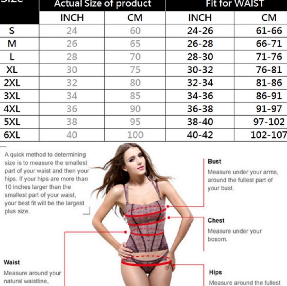 Neoprene 6 Bone Waist trainer/ Bodyshaper - Picture 5 of 5