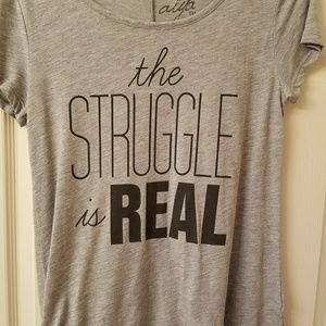Bundle only! Graphic tee "struggle is real"