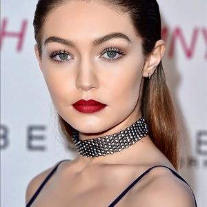 Multi colored rhinestone choker