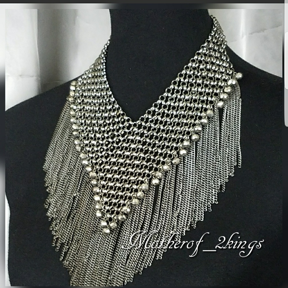💥LAST ONE💥GUNMETAL WOVEN CHAIN LINK NECKLACE - Picture 4 of 4