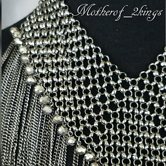 💥LAST ONE💥GUNMETAL WOVEN CHAIN LINK NECKLACE - Picture 2 of 4