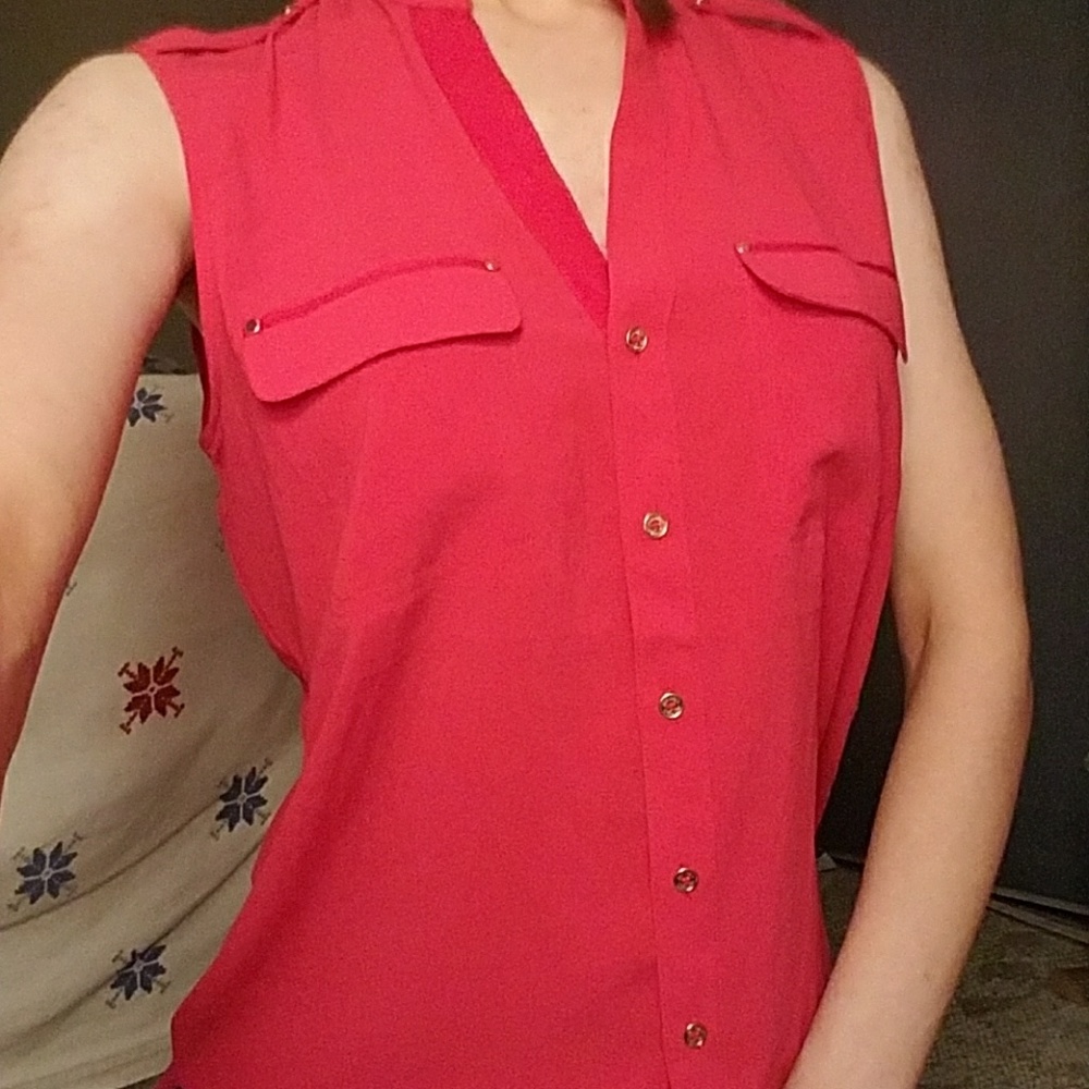 Hot pink dress shirt Calvin Klein