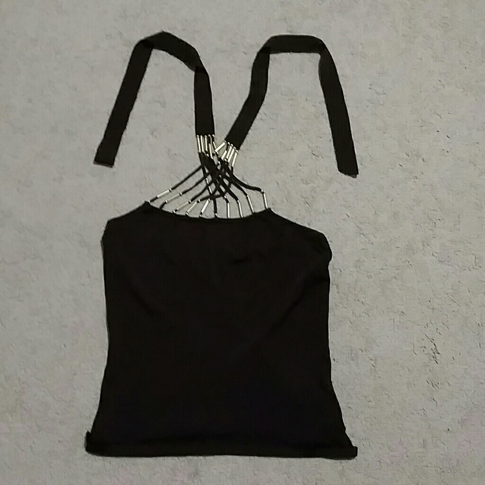 Classy club or dressy top with built in necklace