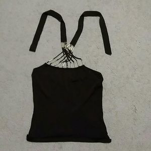 Classy club or dressy top with built in necklace