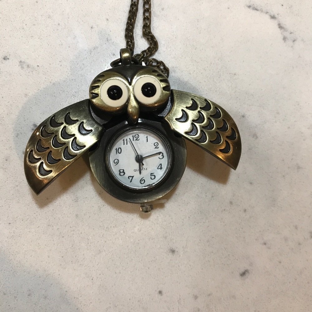 💫💫Final Sale! Adorable owl necklace watch 🦉