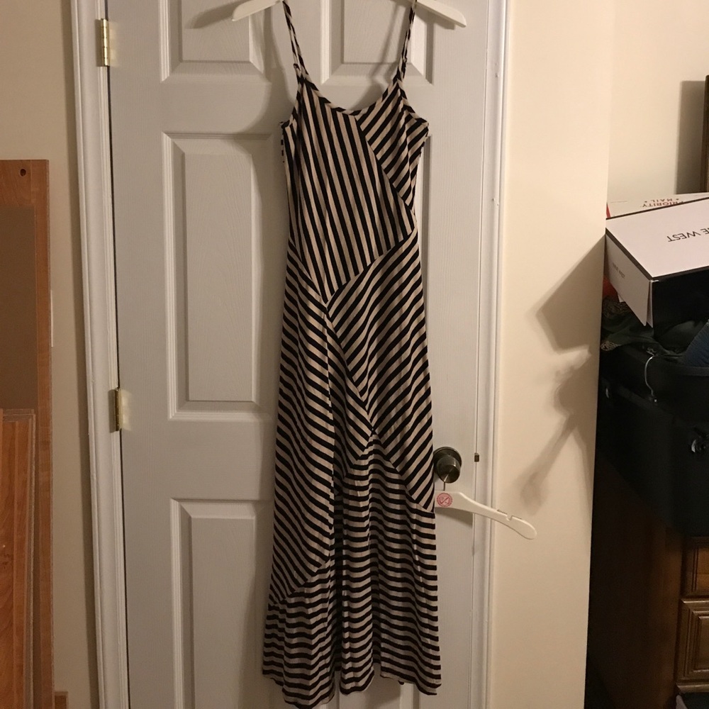 Mermaid skirt striped maxi dress