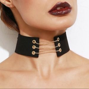 Black corset choker