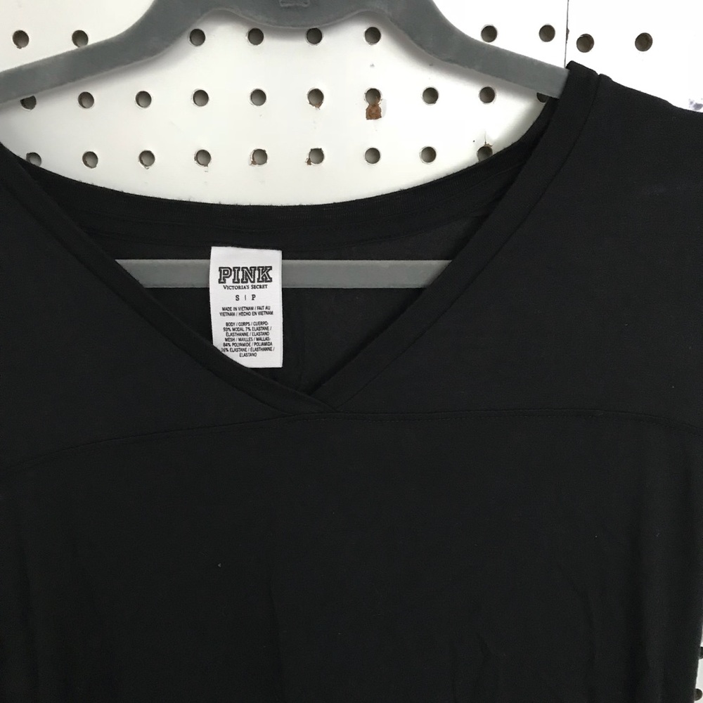PINK Victoria’s Secret Black Mesh Shirt - Picture 3 of 5