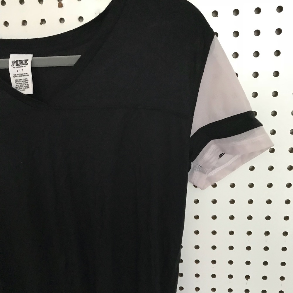 PINK Victoria’s Secret Black Mesh Shirt - Picture 4 of 5