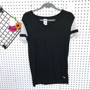 PINK Victoria’s Secret Black Mesh Shirt