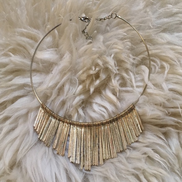 Jewelry - Antiqued Gold "Fringe" Collar