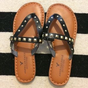 American Eagle rocker spiked studded sandals