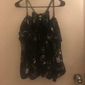 Bebe cold shoulder floral top