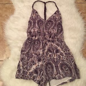 UO paisley print low back romper