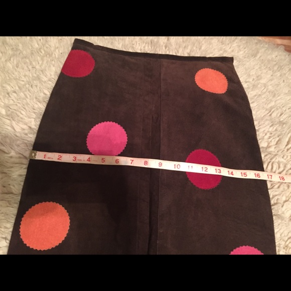 William B Rare brown suede skirt multi patchs BNWT - Picture 5 of 8