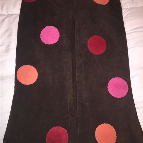 William B Rare brown suede skirt multi patchs BNWT - Picture 8 of 8
