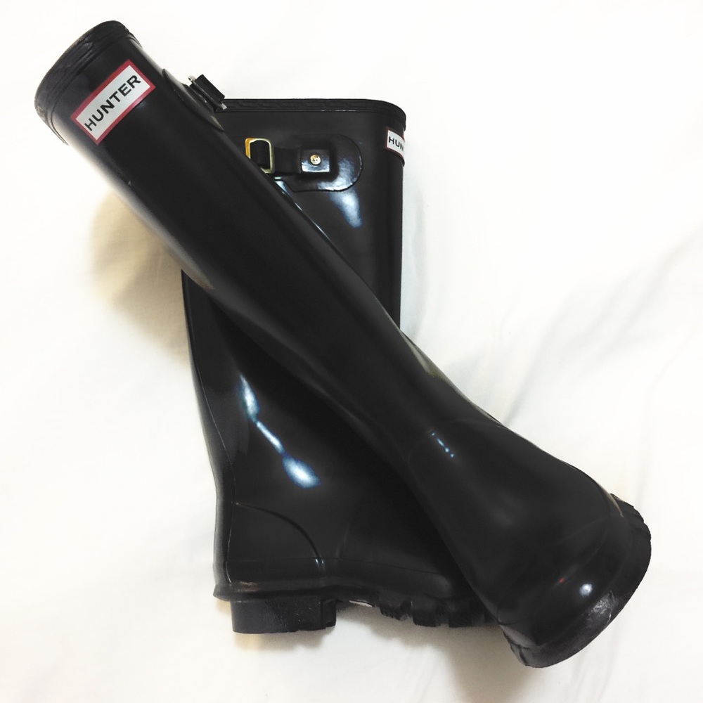 Hunter ‘Huntress’ Black Gloss Boots