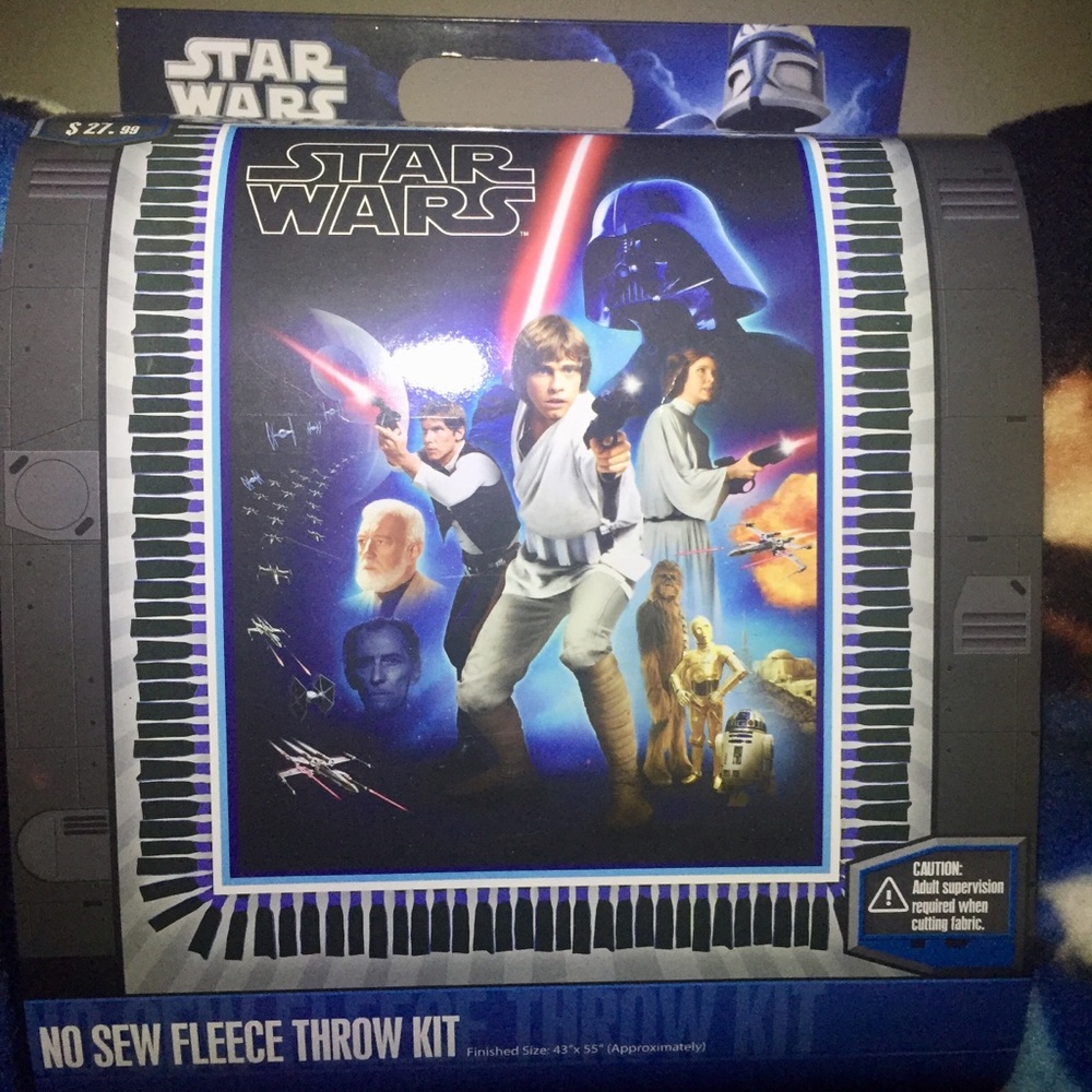 Kids Star Wars No Sew Fleece Throw Kit