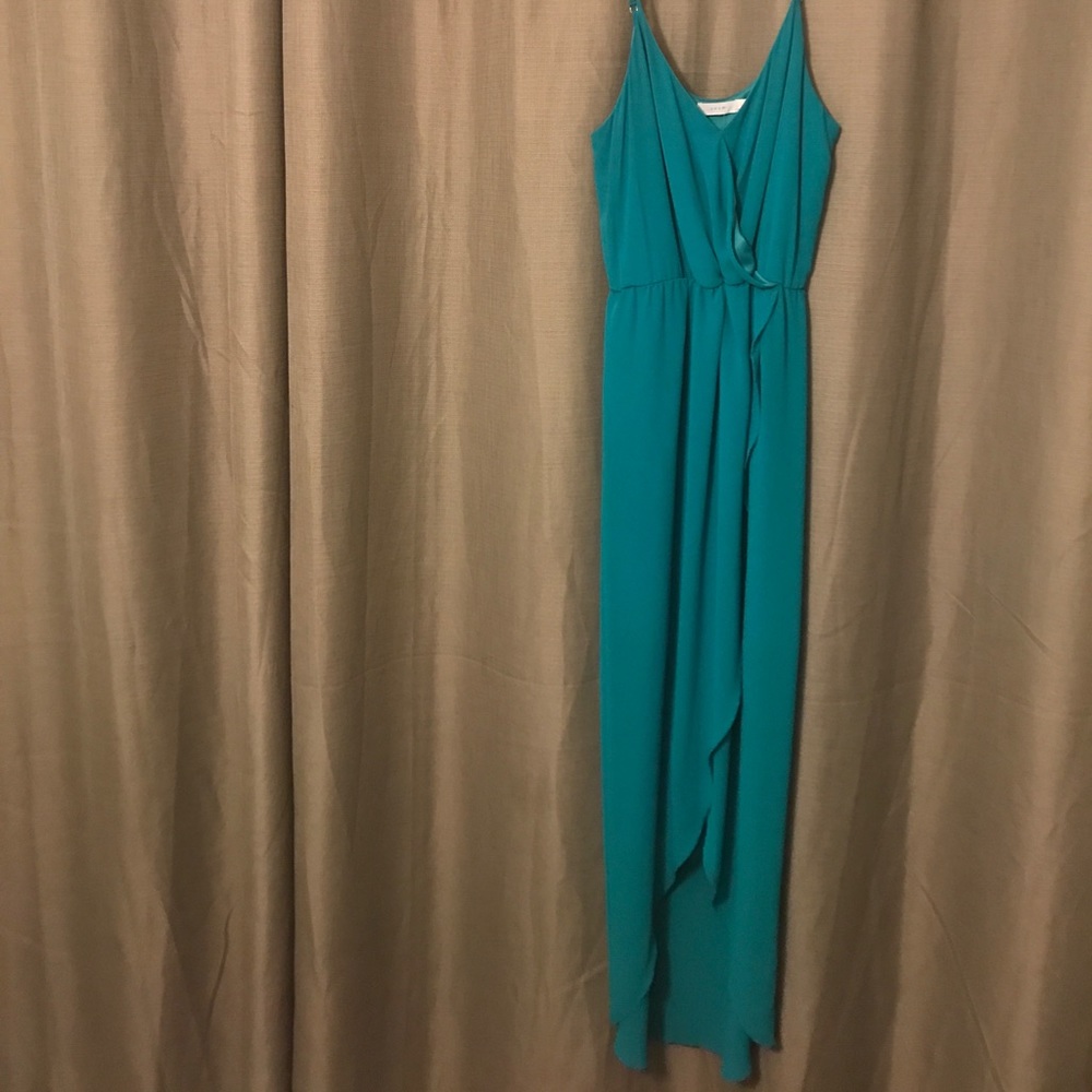 Emerald green, high low, Lush brand dress