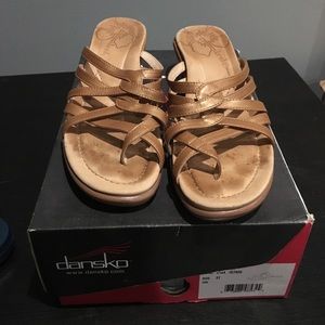Dansko Soleil in bronze, slide on sandal, size 37