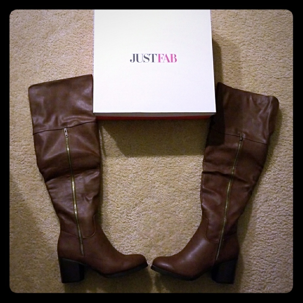 NEW Just Fab Brown Lewan Boots