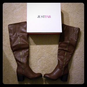 NEW Just Fab Brown Lewan Boots