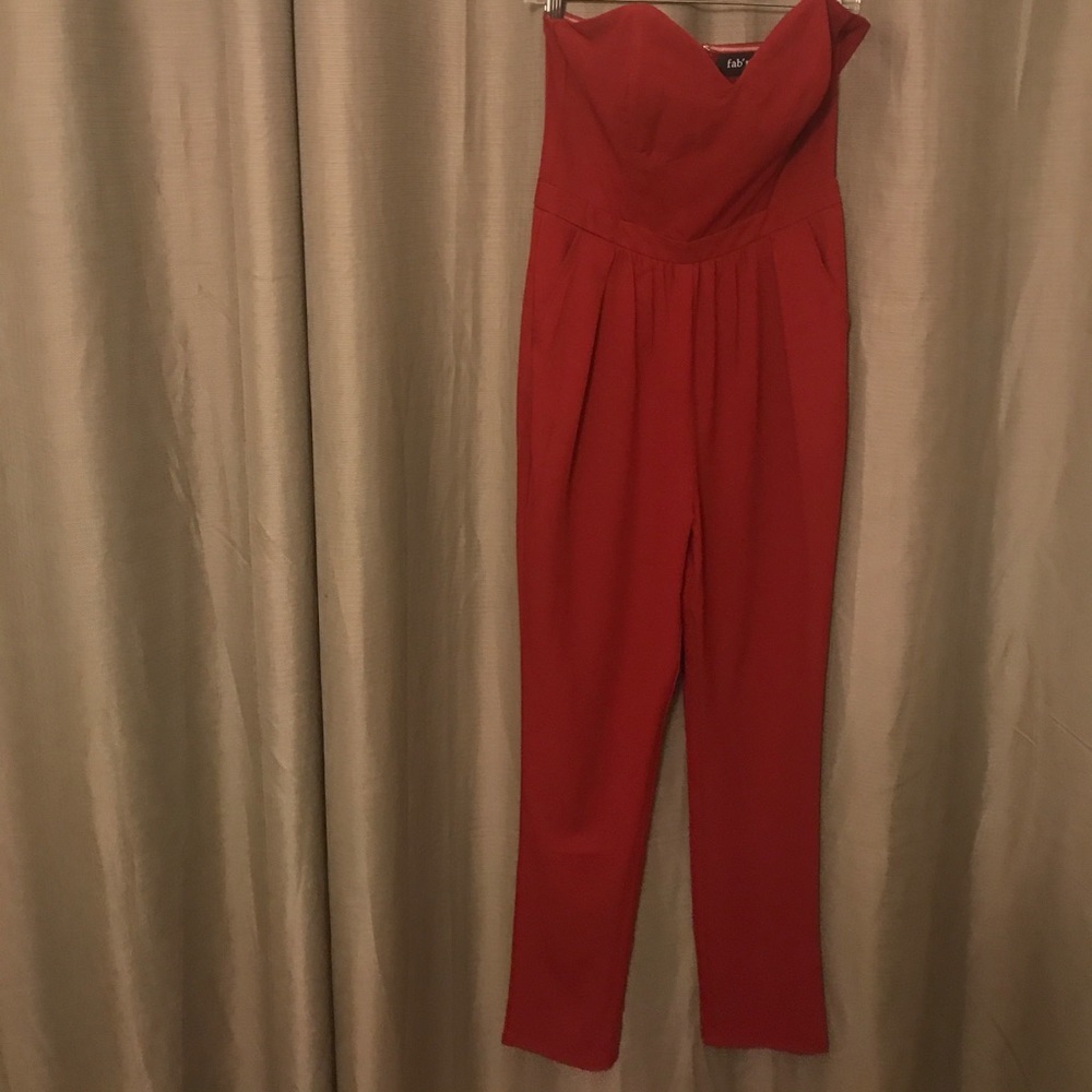 fab'rik dark red jumpsuit