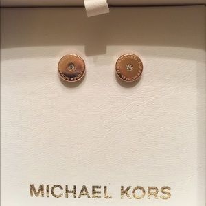 Micheal Kors Rose Gold Earrings