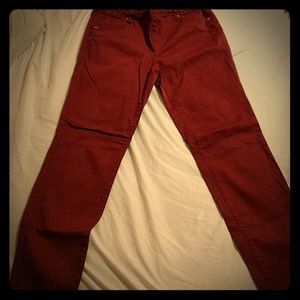 Celebrity Pink maroon skinny jeans size 13/31