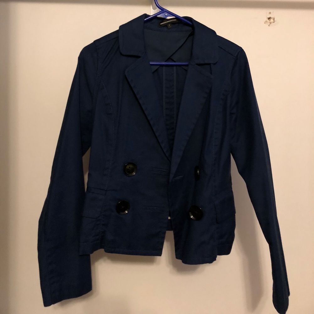 Express navy blue business jacket