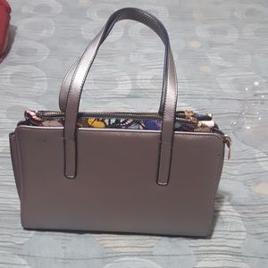 FINAL Pewter silver and gold floral purse