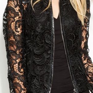 INC International Concepts black lace jacket