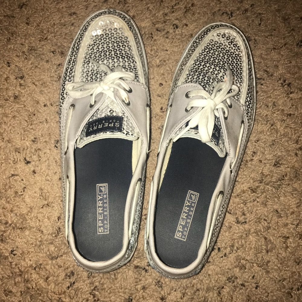 Sparkle sperrys. Size 10 lightly used.