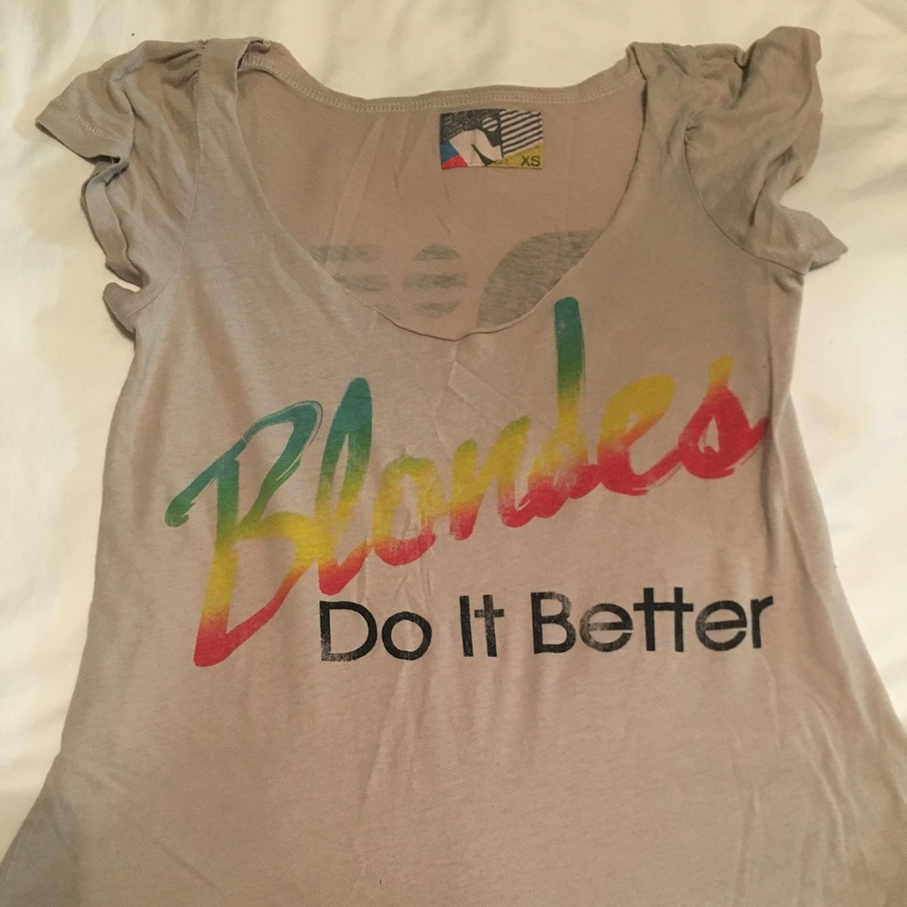 Rebel yell, blondes do it better tee, xs