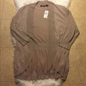 NWT! Verve Ami  Golden Shimmer Open Cardigan
