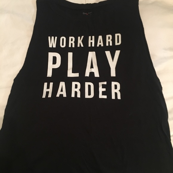 Work hard play harder Emi Jay tank - Picture 1 of 1