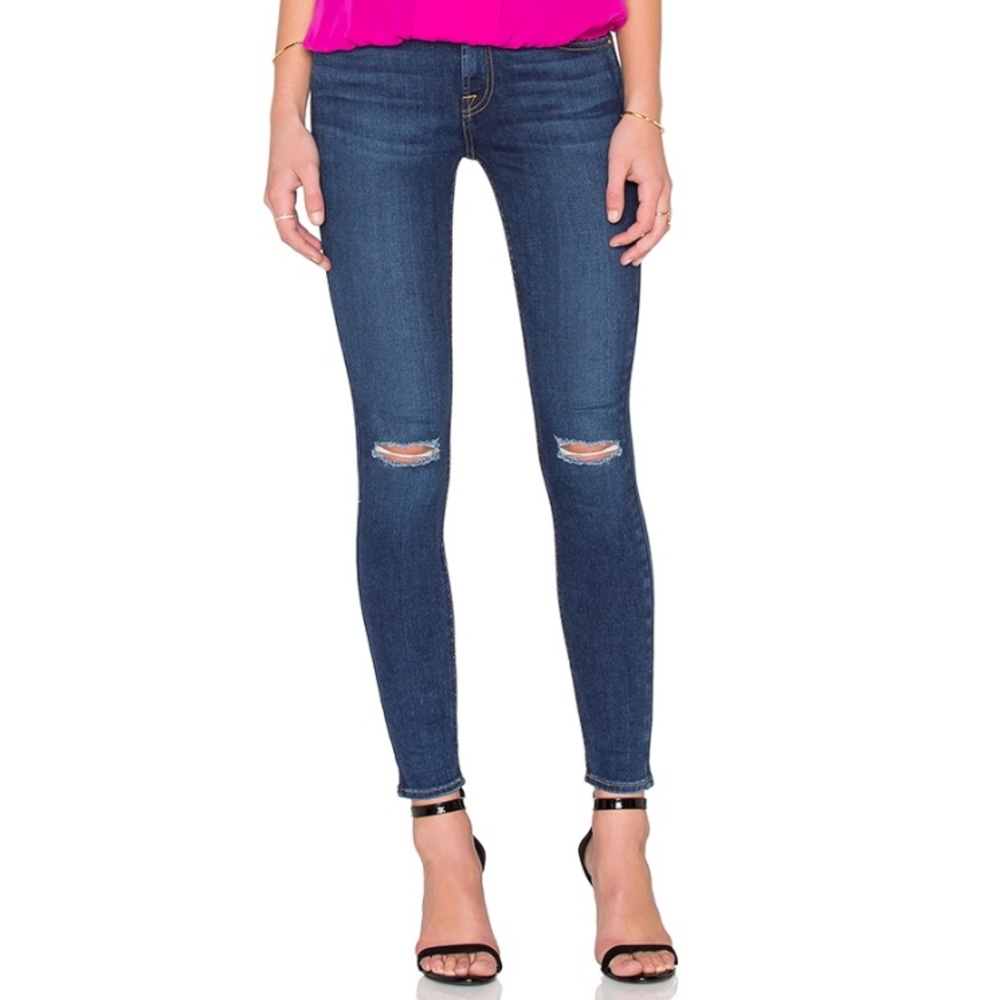 7 for all mankind ripped knee jeans