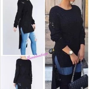 Distressed sweater