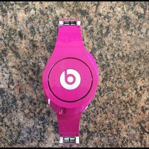 Pink studio beats in case.