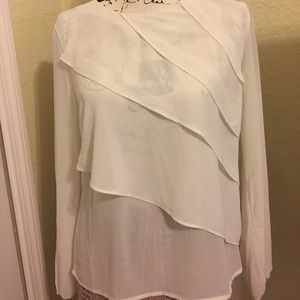 Willi smith semi sheer blouse
