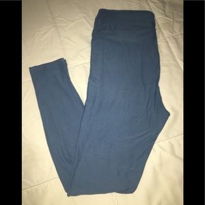 LuLaRoe Solid Blue TC Leggings Brand New