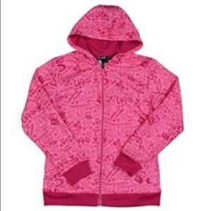 Under Armour Girls' UA Logo Full Zip Graphic Hoody