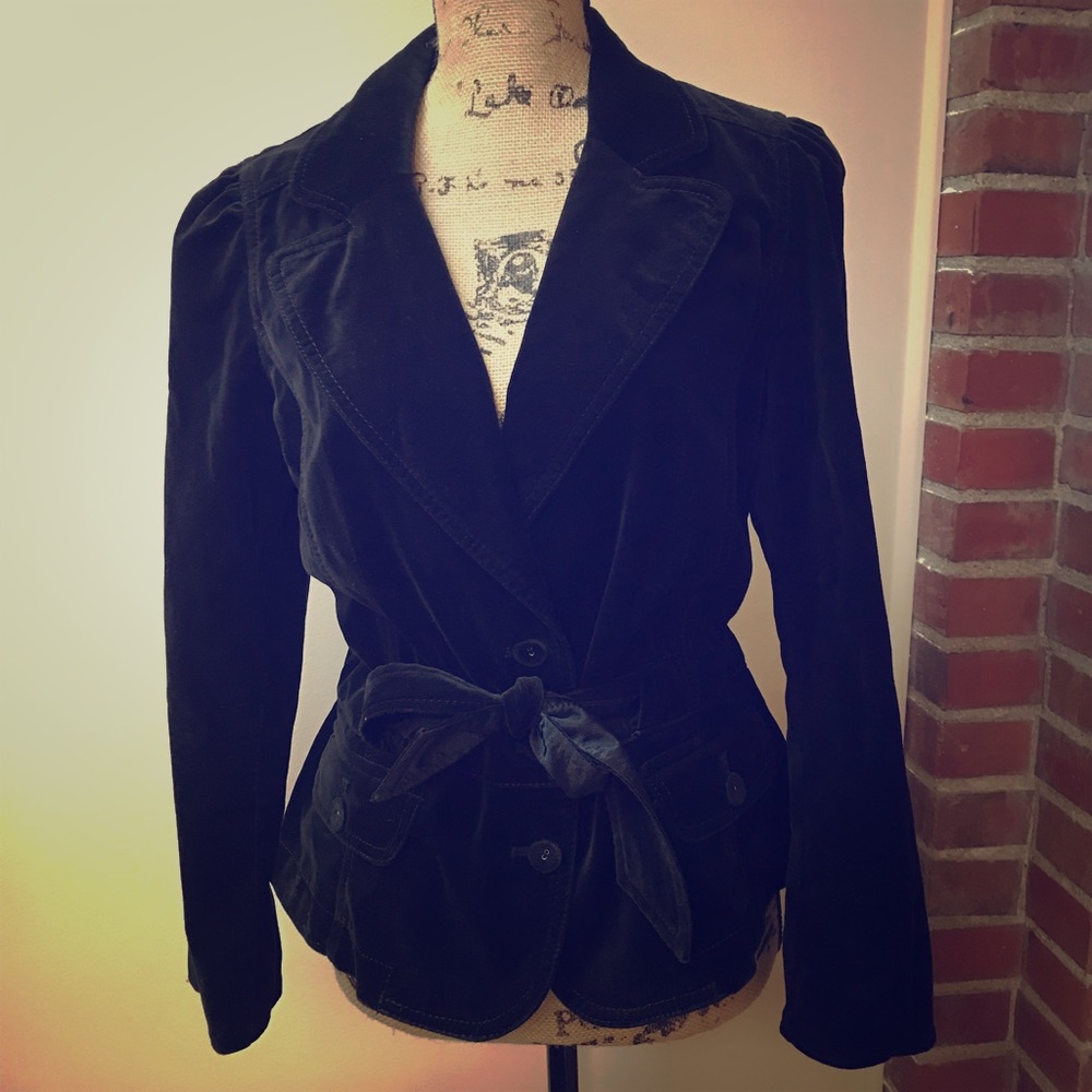 Ann Taylor LOFT black velvet jacket