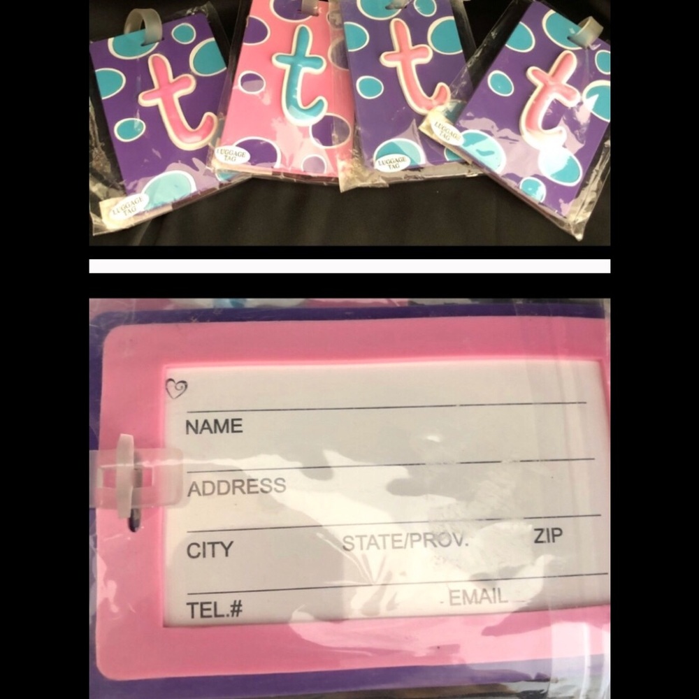 🎄Luggage Tags with the initial T