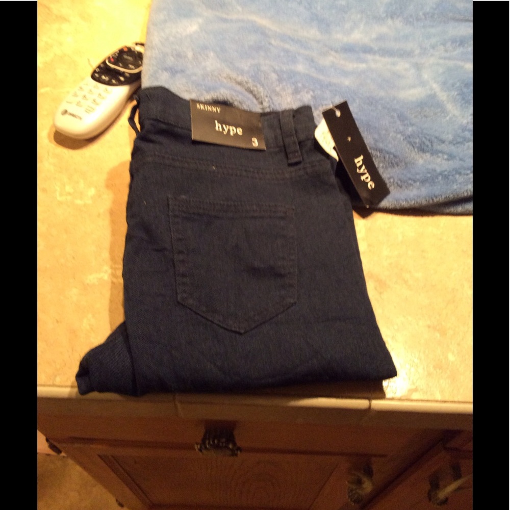 NWT hype skinny stretch dark dye jeans.