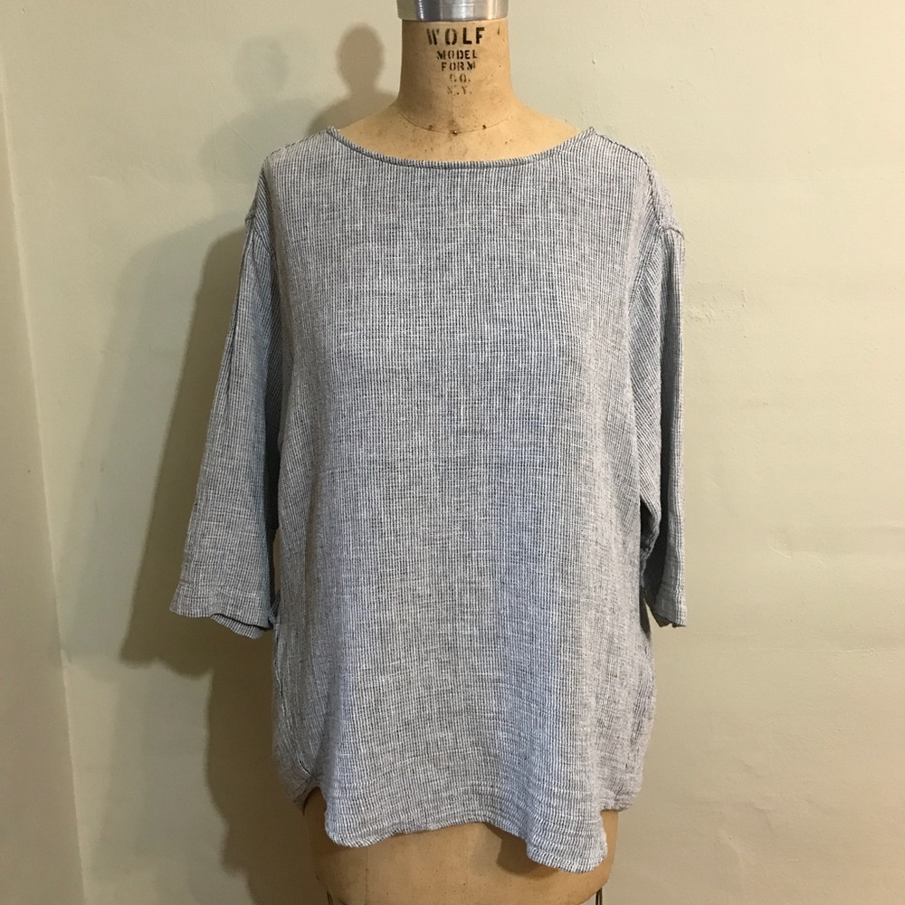 Madewell oversized linen top w/ pockets