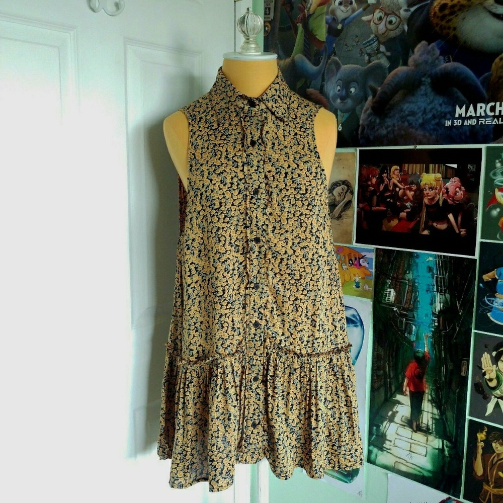 John Galt: Darlene Dress or Tunic in Yellow Floral
