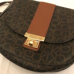Calvin Klein Brown Monogram Purse