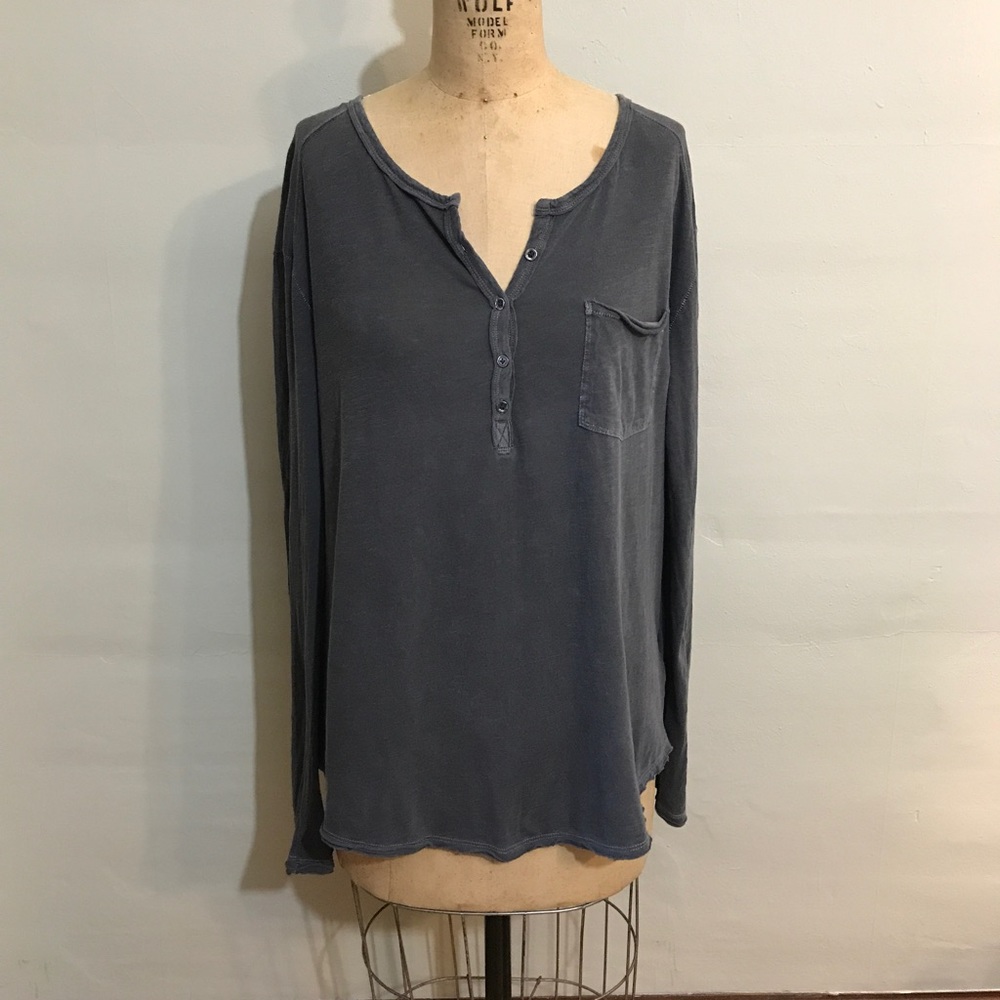 Free People l/s grey pullover