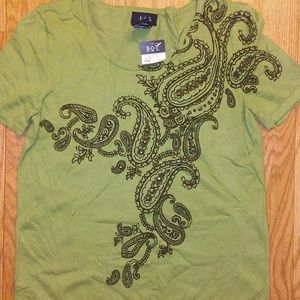 NWT RQT Screen Print Top.
